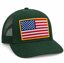Load image into Gallery viewer, Saw &amp; Mill XL Flag Hat - Navy Forest Green