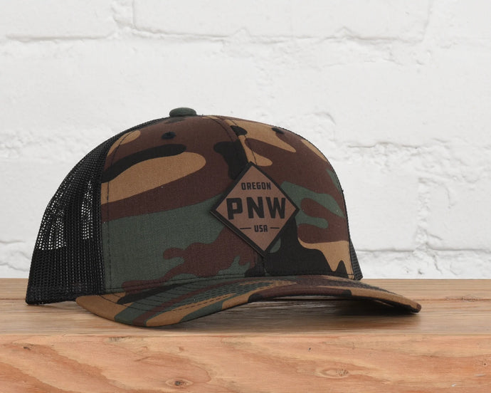 Classic State Oregon PNW Diamond Snapback