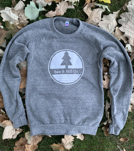 Unisex Pine Crew Sweatshirt - Grey/Slim Fit