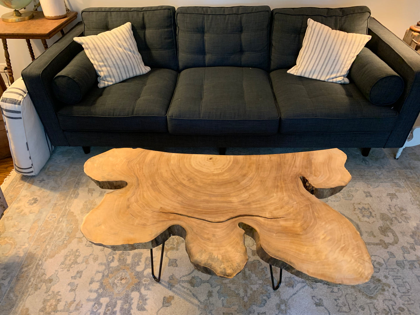 Slabbed Coffee Table with Hair Pin Legs