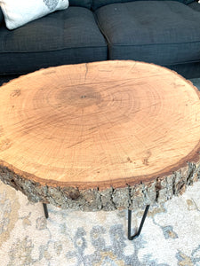 Pair of 26 inch Bark Rounds with Hair Pin Legs