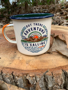 United By Blue (LARGE) Adventure Is Calling Enamel 22 Oz. Mug