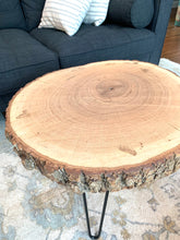 Load image into Gallery viewer, Pair of 26 inch Bark Rounds with Hair Pin Legs