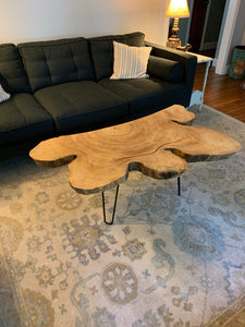 Slabbed Coffee Table with Hair Pin Legs