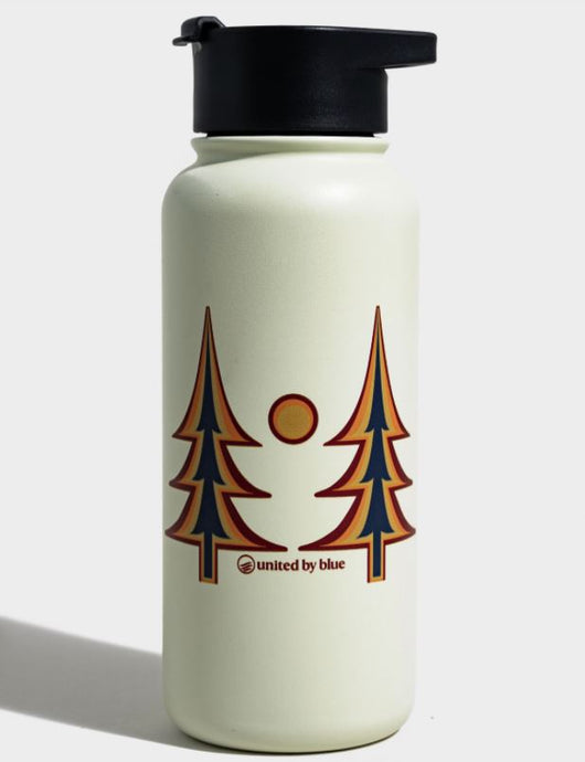 United By Blue Trippy Trees 32 oz. Insulated Steel Water Bottle